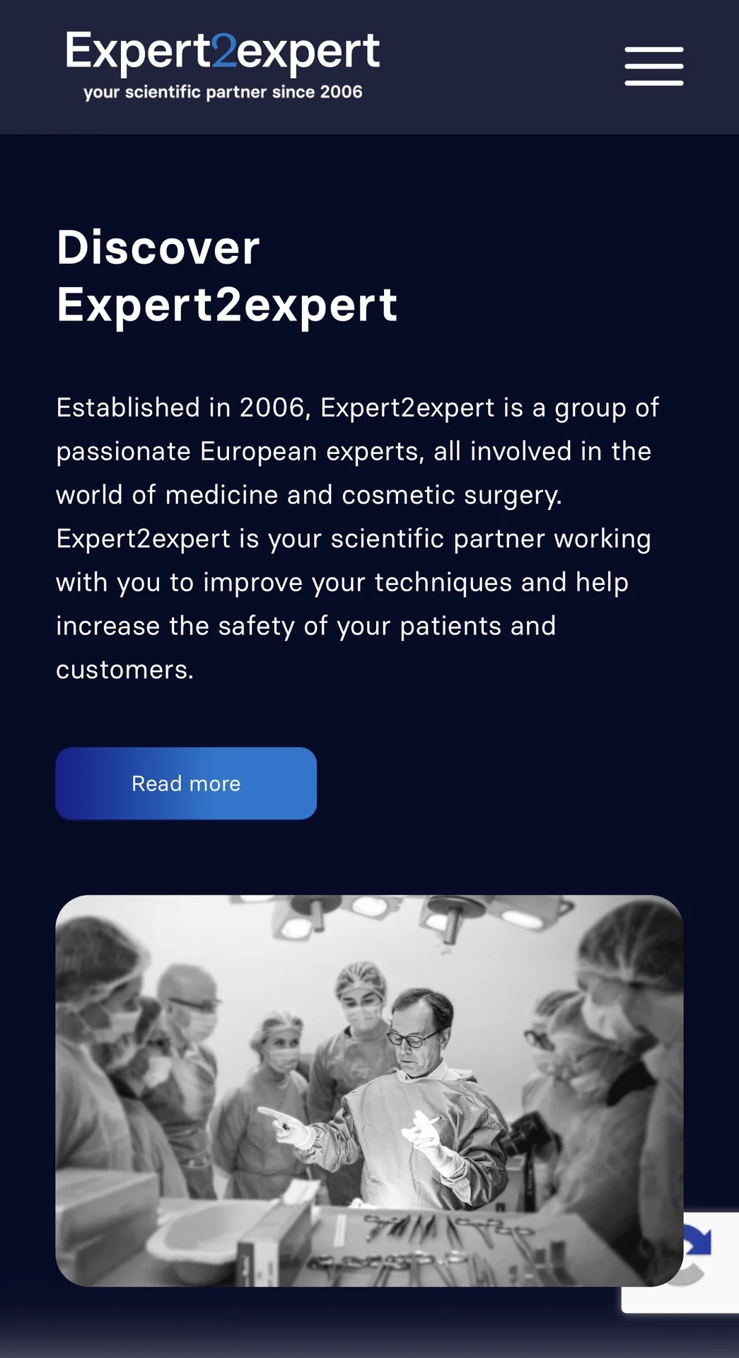 Az Expert2Expert online oktatási platform nyitóoldala, amelyet a Nexus IT fejlesztett.